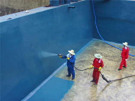 聚脲噴涂可用于游泳池、污水池防水防漏